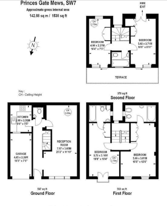 Prime Location Prince's Gate Mews 4bd 3 Bath Vakantiehuis